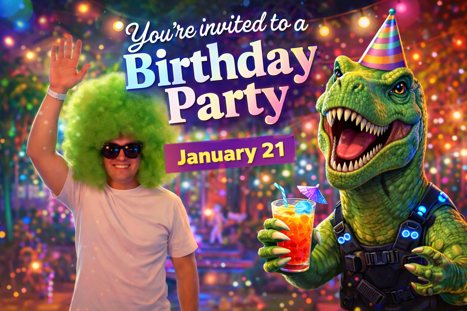 January 21 Birthday Party Poster